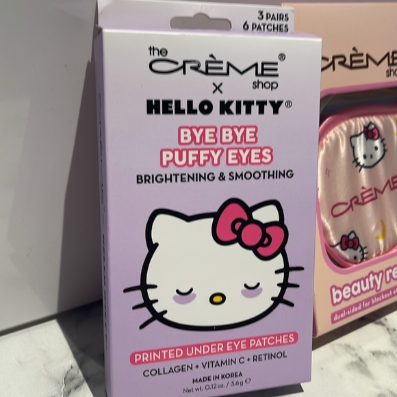 NWT/HELLO KITTY Bundle! Bye Bye Puffy eye brightening patches & sleep mask - Picture 2 of 9